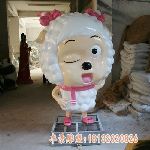 玻璃鋼卡通羊雕塑 珠海樹(shù)脂卡通羊雕塑制作廠的藝術(shù)與動(dòng)畫(huà)片靈感